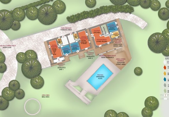 La Vecchia Fonte - main house and annex - ground floor