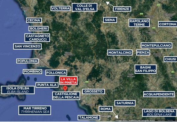 La Villa in Pineta - Map