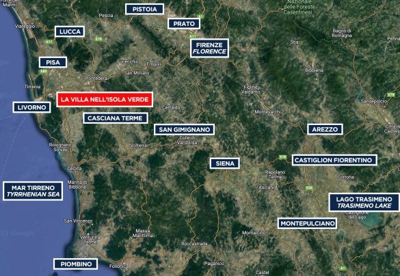 La Villa Nell'Isola Verde - Mappa
