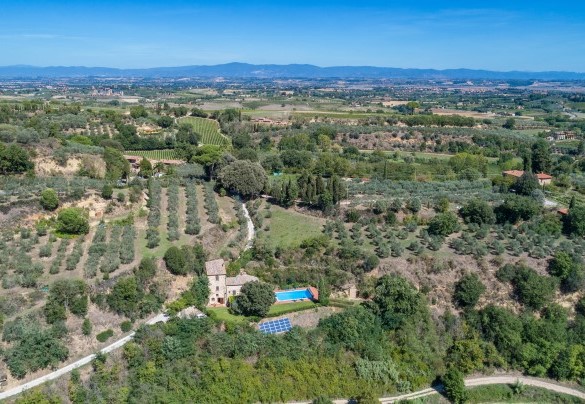 I vigneti e gli accenni di bosco tipici dell’areale collinare toscano - Le Grazie
