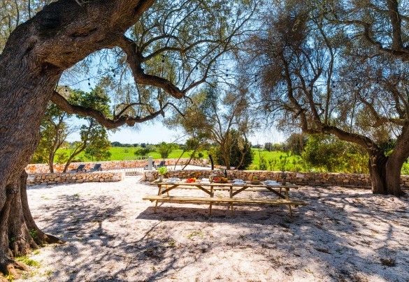 Outdoor dining area near the farmhouse - Masseria Grotta Antica