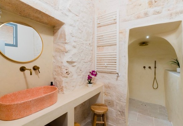 Bathroom with shower no. 3 - Masseria Grotta Antica