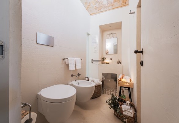 Bagno con doccia nella zona notte - Masseria Muto