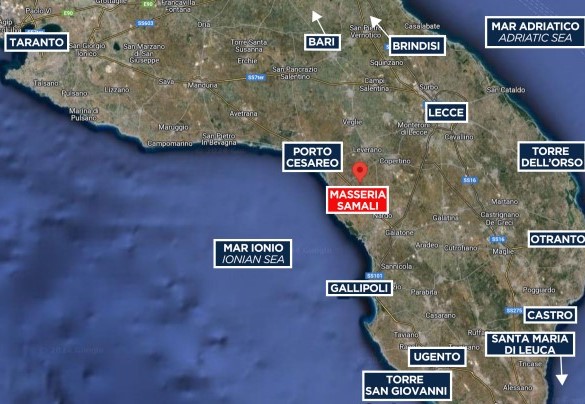Masseria Samali - Map