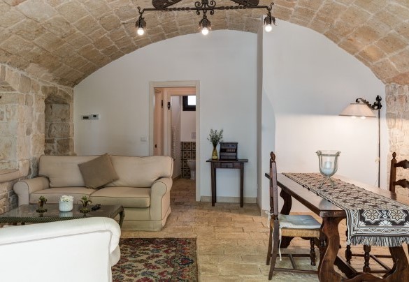 Large hallway/living room connected to the kitchen – Masseria Tarsia Incuria