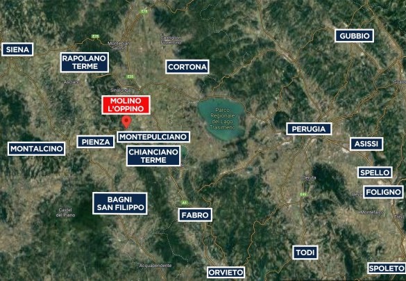 Molino l'Oppino - Mappa