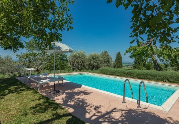  The rectangular-shaped pool, with a ladder for access to the water - Monterzi