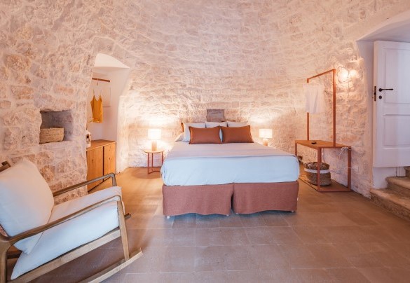 Double bedroom n. 1 with split beds and en-suite bathroom - Opuntia Trulli e Lamie