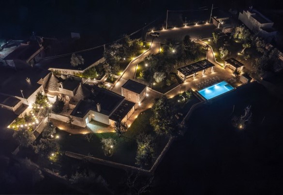 Aerial view of the villa and park - Opuntia Trulli e Lamie