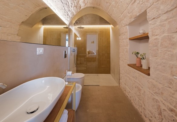 Bagno en suite con doccia n. 4 - Opuntia Trulli e Lamie