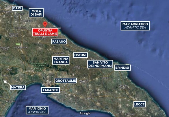 Opuntia Trulli e Lamie - Map
