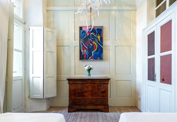 The twin bedroom (1) with terrace and mobile air conditioned - Palazzo Pozzobonelli