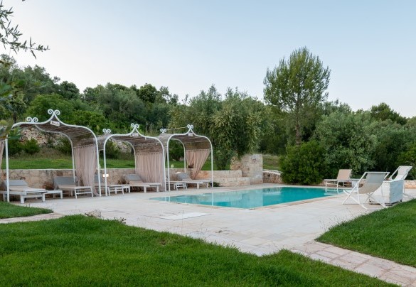 The suggestive pool area at dusk – Pigreco