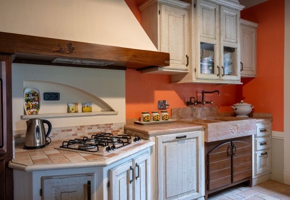 Soggiorno con angolo cottura unità 4 (primo piano)