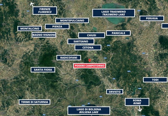 L'ampia sala da pranzo al piano terra - Podere Campotorno
