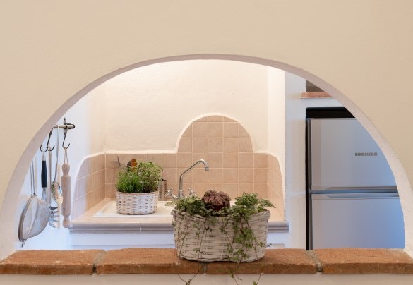 La cucina in muratura – Podere Capanne