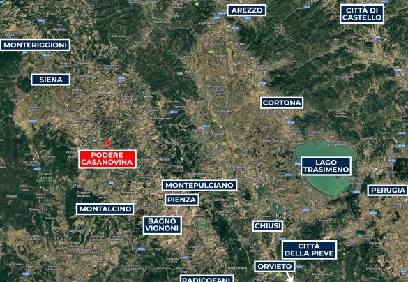 Podere Casanovina - Map