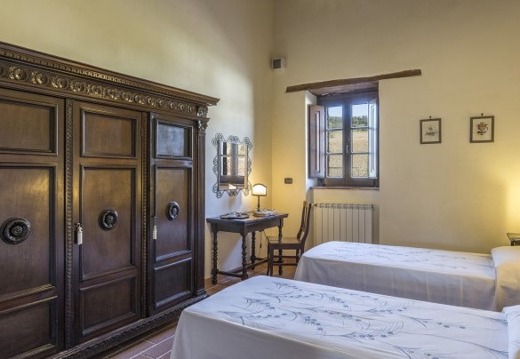 Camera doppia n.1 con letti unibili al primo piano - Podere Collelungo