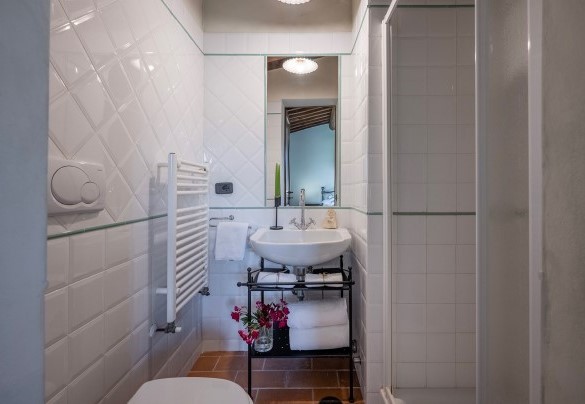 En-suite bathroom with shower n.5 in Annex n.1 - Podere Collelungo