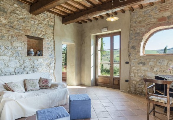 Il soggiorno al piano terra - Podere Collelungo