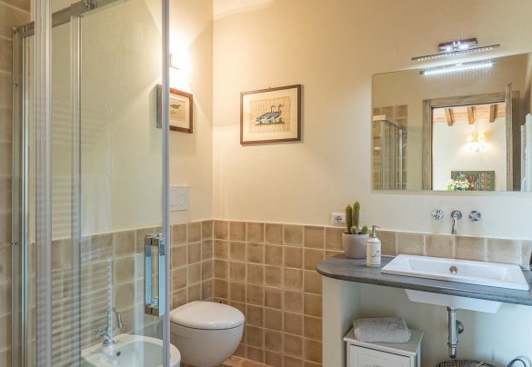 Bagno en suite con doccia n.1 – Podere di Salci 