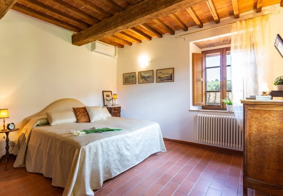 Camera matrimoniale n.5 con letto divisibile, al primo piano – Podere Fornacchia 