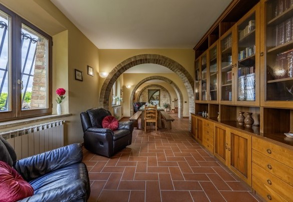 Il soggiorno con la zona pranzo - Podere Gellino