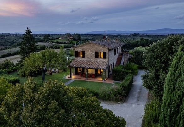 La proprietà nelle luci del tramonto - Podere Gellino