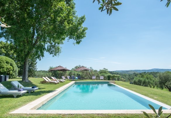 The wonderful panorama from the pool - Podere Gragnano
