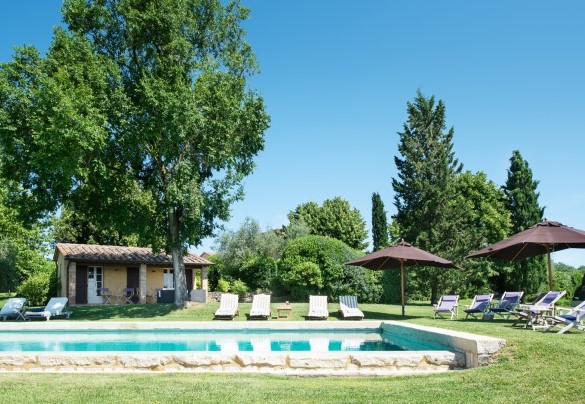 The charming pool and the sunbathing area - Podere Gragnano