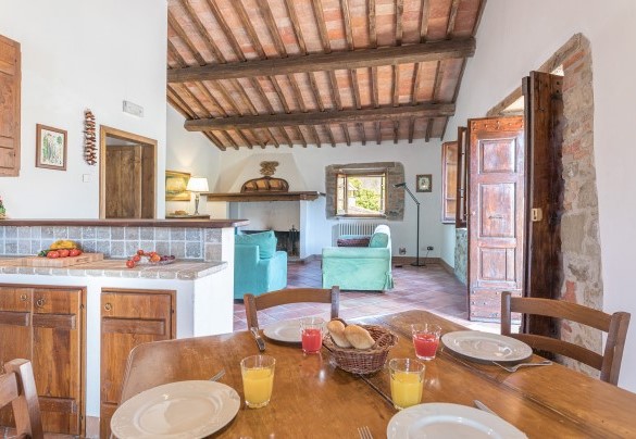 Salotto con angolo cottura primo piano delle camere n.6 e n.7 - Podere Le Corone