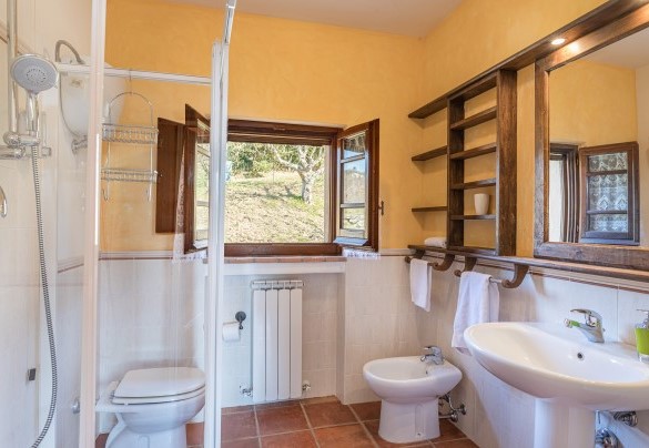 Bathroom n.8 with shower  en-suite with room n.8 - Podere Le Corone 