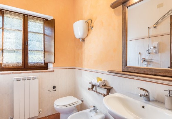 Bathroom n.10 with shower  en-suite with room n.10 - Podere Le Corone 