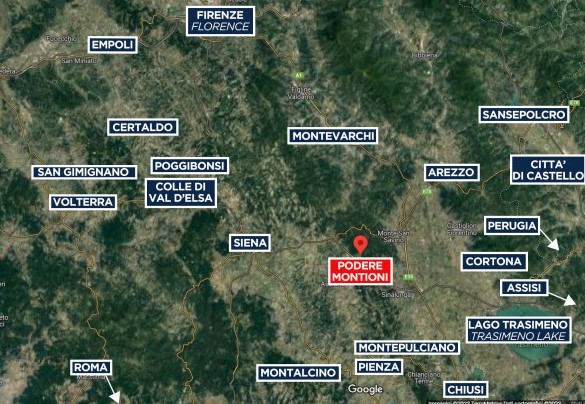 Podere Montioni - Mappa