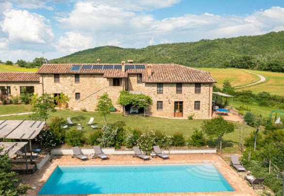 L'intera proprietà vista dall'alto - Podere Pomasciano