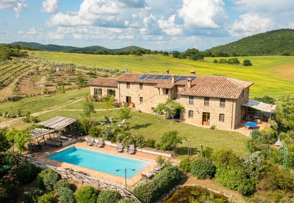L'intera proprietà vista dall'alto - Podere Pomasciano