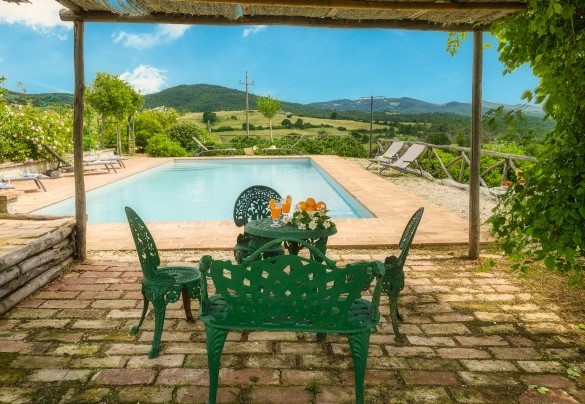 Il gazebo a bordo piscina - Podere Pomasciano