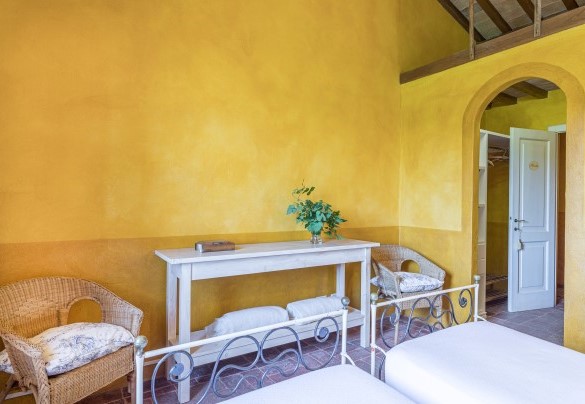 La camera doppia al primo piano e bagno en-suite - Podere Pratovecchio