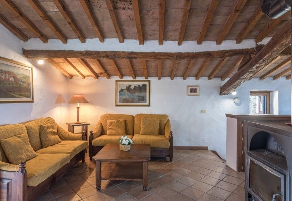 Living room on the first floor in the annex – Podere San Ansano