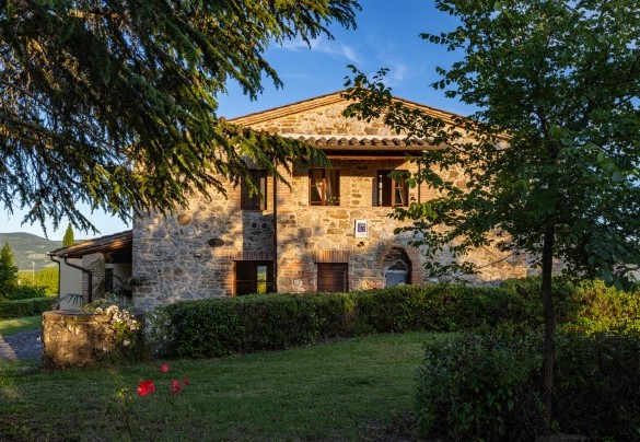 The villa in the last gleams of the day - Podere San Lorenzo