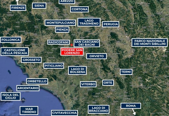 Podere San Lorenzo - Map