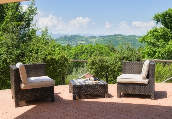 One area is equipped with seating – Podere Santa Croce