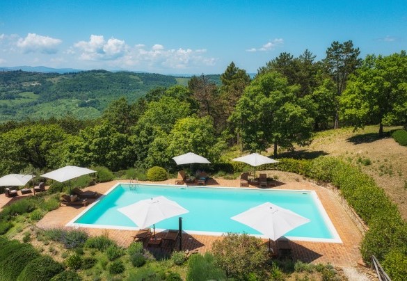 The property is framed by an authentic green belt of oaks, holm oaks and poplars – Podere Santa Croce