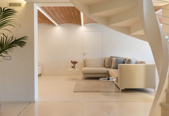 The living room on the basement floor in the main house – Podere Terranuova