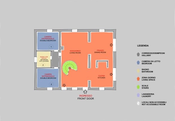 Podere Terranuova - Main Villa - Ground Floor