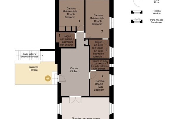 Casale Principale (First Floor) – Podere Vernine di Sotto