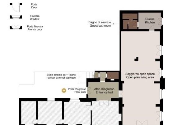 Main House (Ground Floor) – Podere Vernine di Sotto