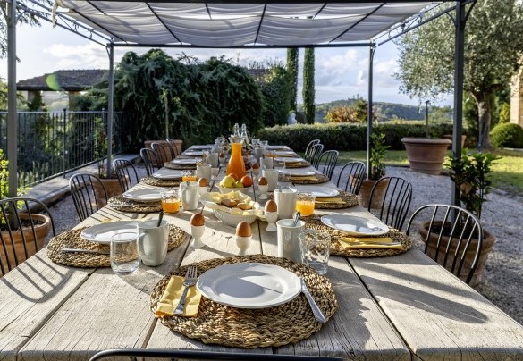 Pergola in front of the main farmhouse - Podere Vernine di Sotto