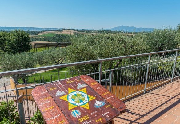Il punto panoramico della terrazza - Poderina dei Poggi