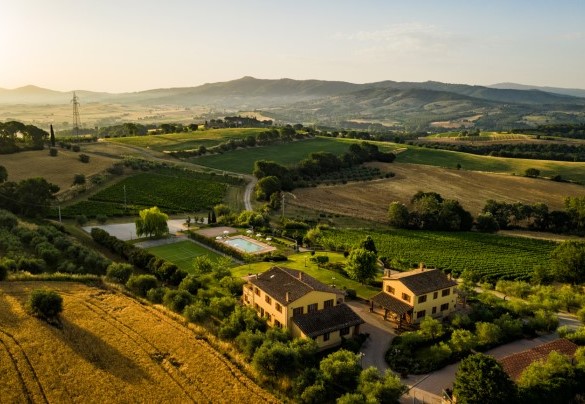 The villa area at sunset - Poderina dei Poggi